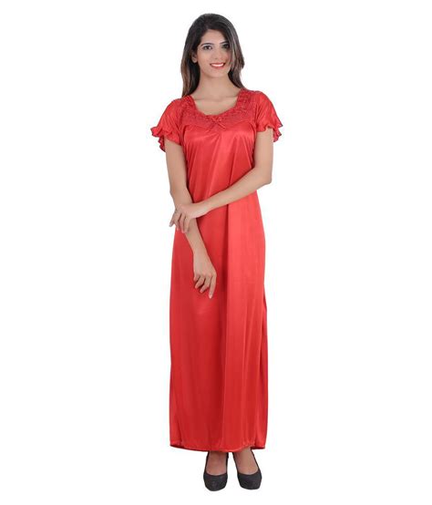 Buy Glossia Satin Nighty And Night Gowns Multi Color Online At Best Prices In India Snapdeal
