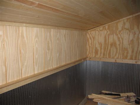 Quarter round, cove, & base shoe. Knotty pine plank ceiling. | Chair rail in place as is T 1 ...