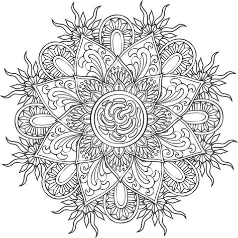 Dessin De Mandala Bestof Stock Mandalas à Colorier Créapassions