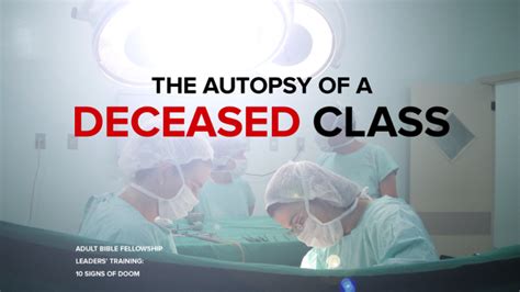 The Autopsy Of A Deceased Class