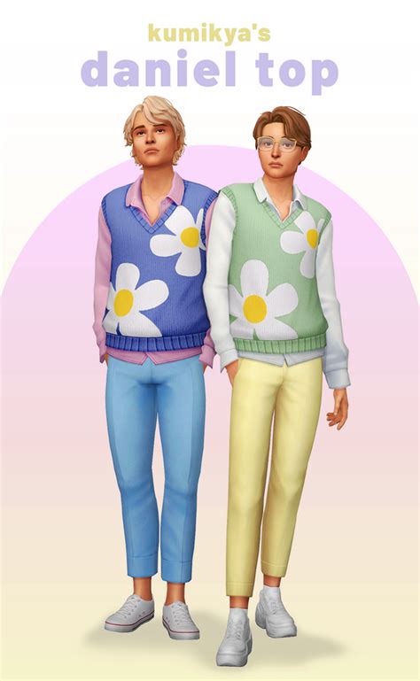 Daniel Top Kumikya On Patreon Sims 4 Men Clothing Sims 4 Sims 4