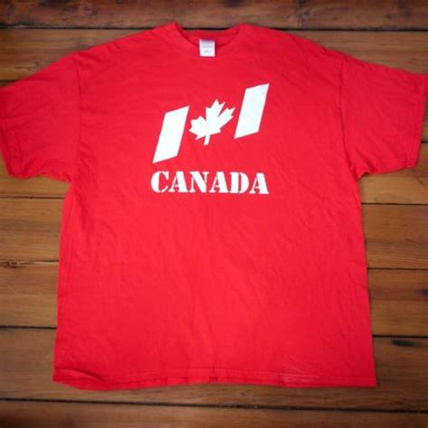 New Canada Flag Maple Leaf 100 Cotton Mens Graphic T Shirt Red 2xl Xxl Men S Graphic T Shirt