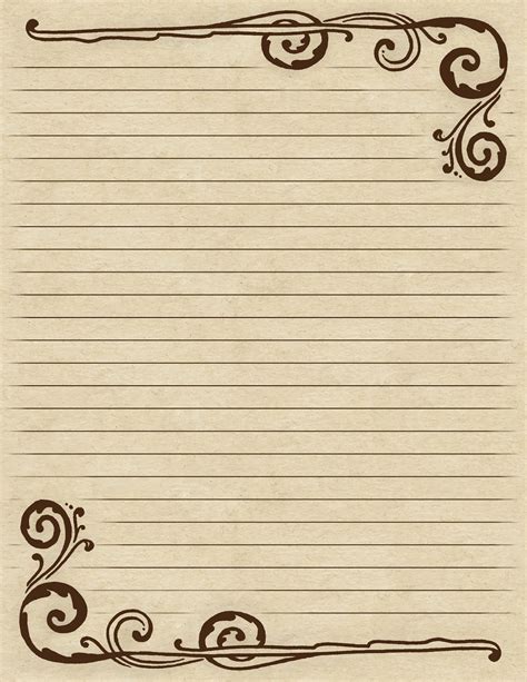If you are using a printable collection of lined paper templates as a music note, you need. Lilac & Lavender: Swirling Border & Lined Paper
