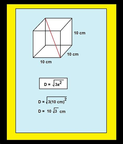 longitud de la diagonal de un cubo que tiene 10 cm de arista - Brainly.lat