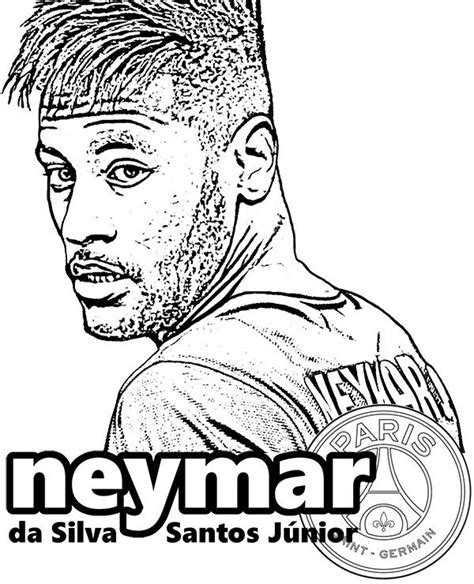 Neymar Jr Coloring Pages Coloring Home