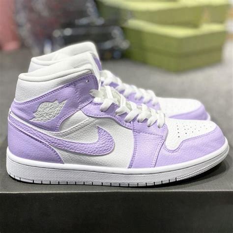 Lilac Purple Air Jordan 1 Custom Air Jordans Blue Sneakers All Nike