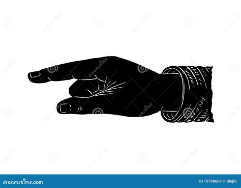 Pointing Hand Black Royalty Free Stock Images Image 15798669