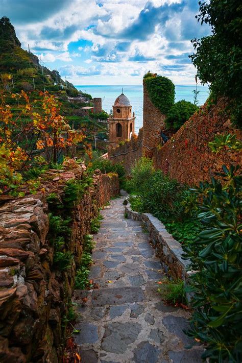 ~~autumn Pathway Of Life Cinque Terre Italian Riveria
