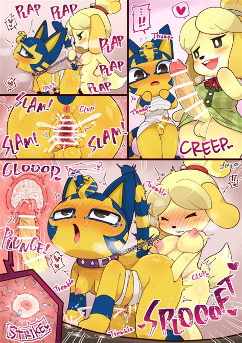 Isabelle And Ankha Animal Crossing Drawn By Banoakira Danbooru