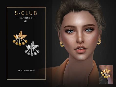 The Sims Resource S Club Ts4 Wm Earrings 202101