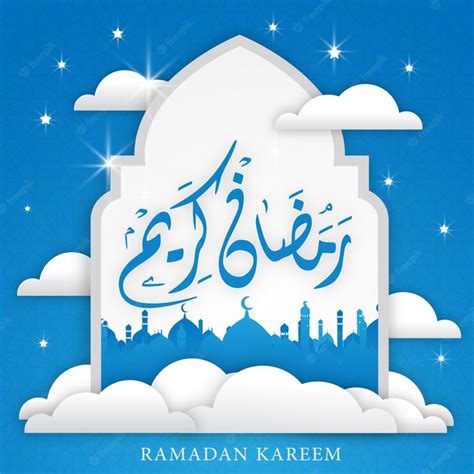 Premium Vector Ramadan Kareem Background With Blue Color