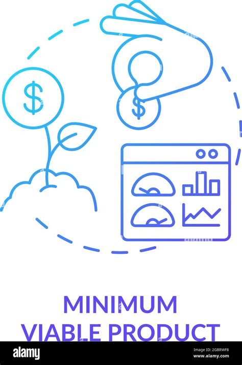 Minimum Viable Product Blue Gradient Concept Icon Early Business