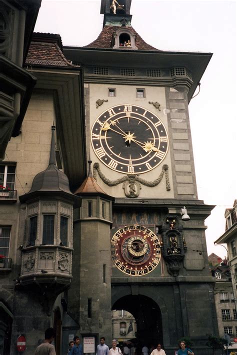 The Famous Clock Tower Of Zytglogge Bern Switzerland Outdoor