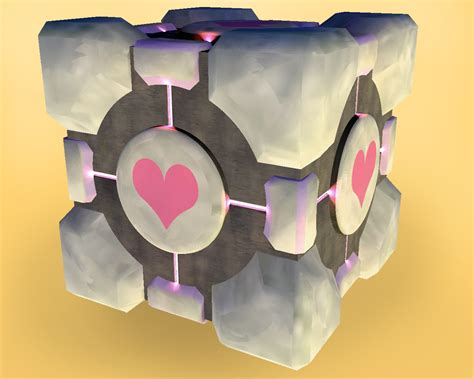 Free Obj Mode Weighted Companion Cube Portal