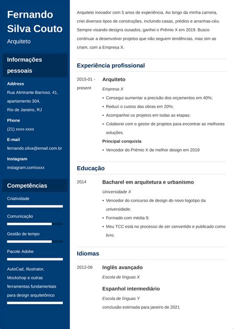 Informações Adicionais No Currículo