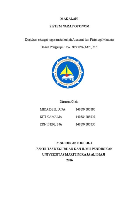 Silakan baca untuk mengetahui lebih lanjut.deskripsi lengkap. (DOC) Sistem Saraf Otonom | Lia Siti Kamalia - Academia.edu