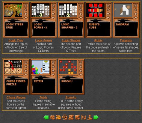 There are games that use matching, physics elements, word puzzles, mazes. Logic Puzzles | Online Logic Games