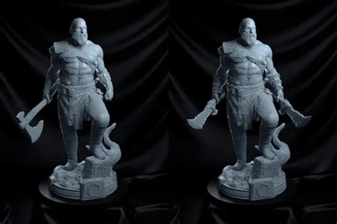 Anime Kratos 16 Unpainted Gk Model 3d Print Figure Unassembled Resin