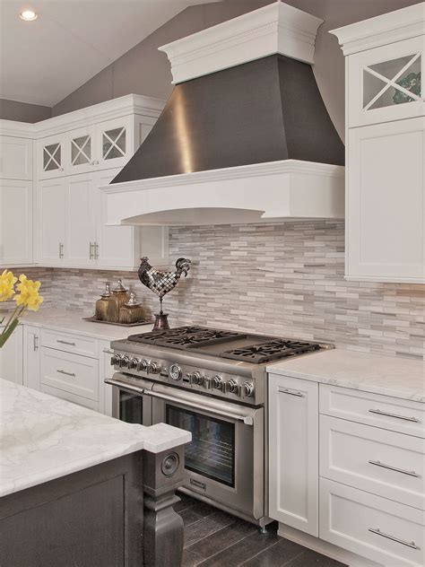 Classic carrara marble hexagon tiles is absolutely glorious. Modern White Gray Subway Marble Backsplash Tile
