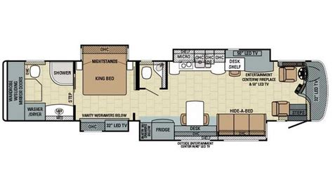 How about kitchens with oversized islands, handy breakfast nooks, family message stations and adjacent formal dining rooms? Luxury Small Motorhome Floorplans - 2015 Challenger 37TB Bunkhouse Luxury Gas Class A ...
