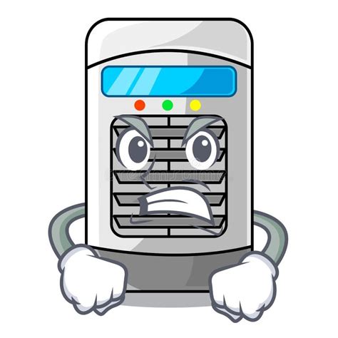 Angry Air Cooler Isolated With The Cartoon Stock Vector Illustration
