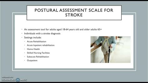 Postural Assessment Scale For Stroke Youtube