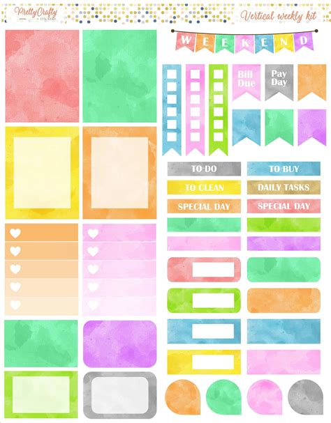 Watercolor Weekly Spread Ieshop