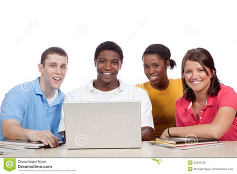 Huge library of stunning, high quality, royalty free stock images. Multicultural College Students Around A Computer Royalty ...