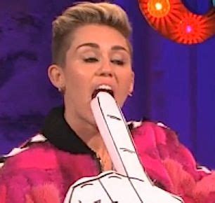 Miley Cyrus Sinks To All New Foam Finger Low Miley Cyrus Miley Cyrus