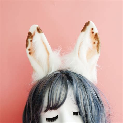 Realistic Bunny Ears Fluffy Rabbit Ears Faux Fur Ears Bunny Etsy