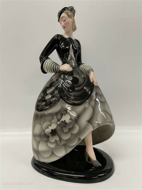 Antiques Atlas Goldscheider Pottery Figure Claire Weiss Signed