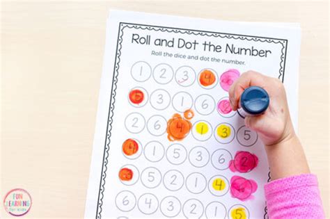 Roll And Dot The Number Math Activity Printable