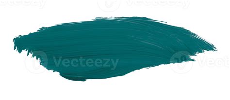 Turquoise Paintbrush Isolated On Transparent Background Deep Lake