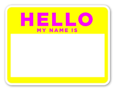 Köp Hello My Name Is Pop Art Klistermärke Idag Stickerapp