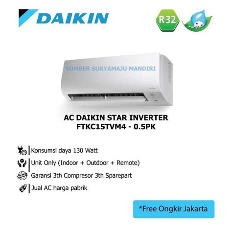 Jual Ac Daikin Star Inverter Ftkc Tvm Pk Unit Only Di