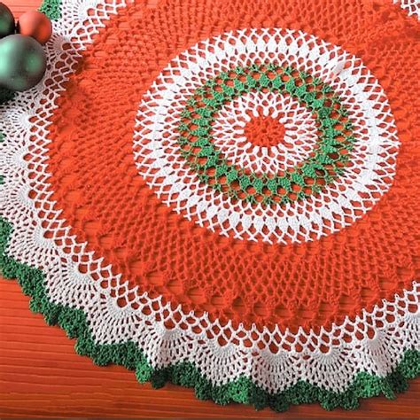 Easy Crochet Christmas Lace Doily Pattern Pdf Etsy