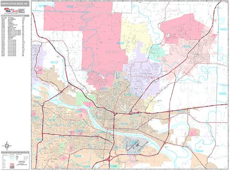 North Little Rock Arkansas Wall Map Premium Style By Marketmaps