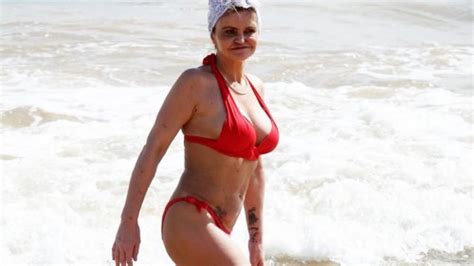 Danniella Westbrook Shows Off Her New Face As She Splashes Around In A
