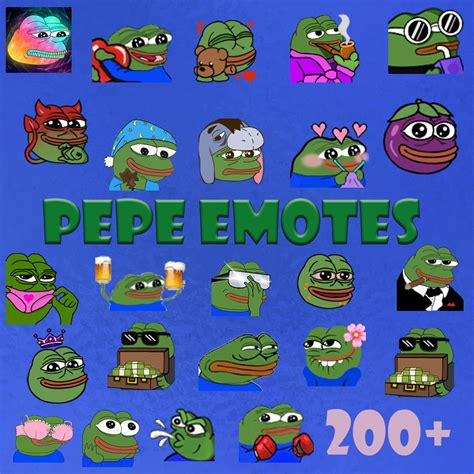 200 Pepe Emotes Pack Twitch Emotes Discord Emotes Text Emotes Word