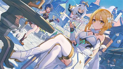 May 31, 2021 · anime girls, genshin impact, lumine (genshin impact), barbara (genshin impact), amber (genshin impact), jean (genshin impact), paimon(genshin impact) | 4699x2643 wallpaper 34 Lumine Genshin Impact - desktop wallpaper DOWNLOAD FREE