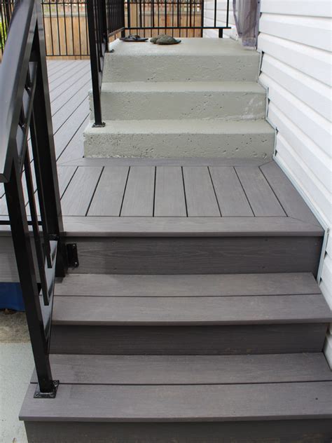 Stringers spaced about 12 to 16 in. New TimberTech Composite Deck Construction in Vancouver ...