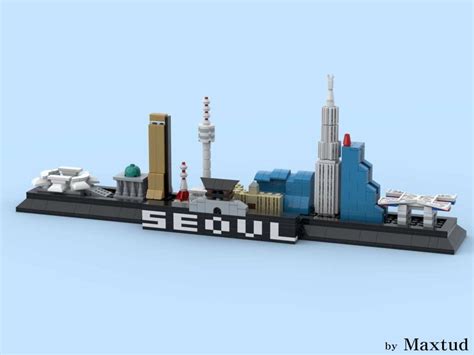 Lego Moc Micro Seoul Skyline By Maxtud Rebrickable Build With Lego