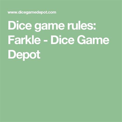 Farkle Rules Complete Instructions And Common Scoring Variants Dice