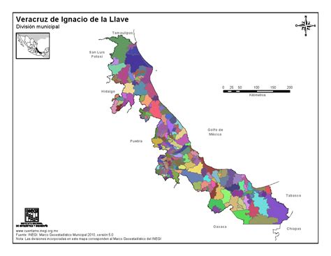 Mapa Del Estado De Veracruz Con Municipios Mapas Para Descargar E