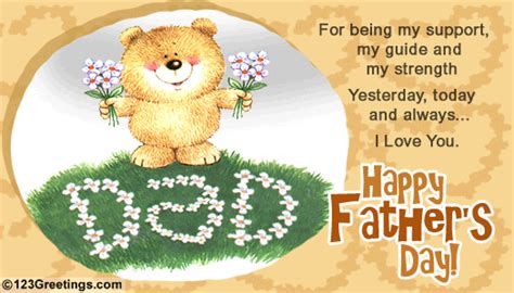 Roses are blue fathers are cool thanks to you, i know how to rule. Support, Strength, Guide... Free From Daddy's Girl eCards ...