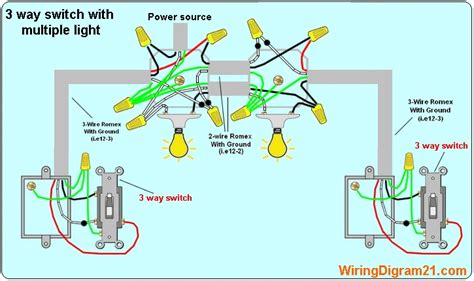 3 Way Switch Wiring Diagram Power At Light Multiple Lights