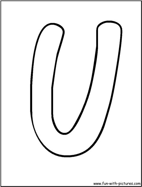 The Letter U Is Made Up Of Black And White Lines Which Are Drawn In