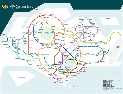 Singapore Mrt And Lrt Train Rail Maps