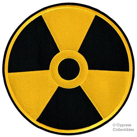 Large Nuclear Symbol Patch Embroidered Iron On Zombie Symbol Etsy