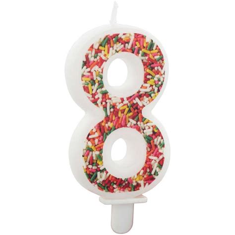 Number 8 Birthday Candle In 2022 Birthday Candles Wilton Sprinkles